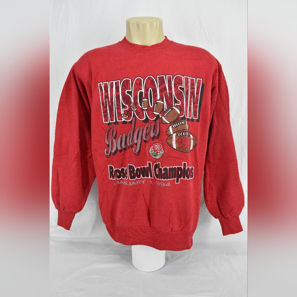 Vintage Printed Sweatshirt  Rose Bowl Champions 1994 University Of  Wisconsin